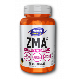 NOW SPORTS ZMA RECOVERY DIETARY SUPPLEMENT ( VITAMIN B6 PYRIDOXINE + MAGNESIUM + ZINC ) 90 VEG CAPSULES